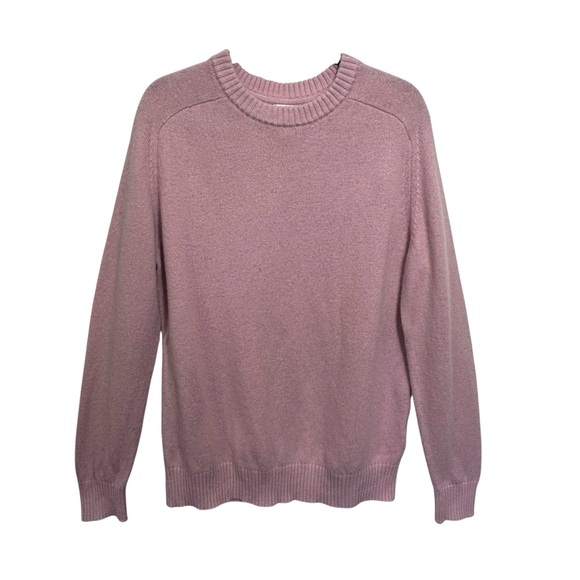 H&M‎ Wool Blend Oversized Pink Crewneck Pullover Fisherman Sweater, M - Picture 2 of 10